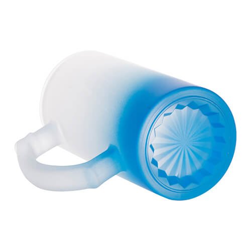 Chope en verre coloré givré